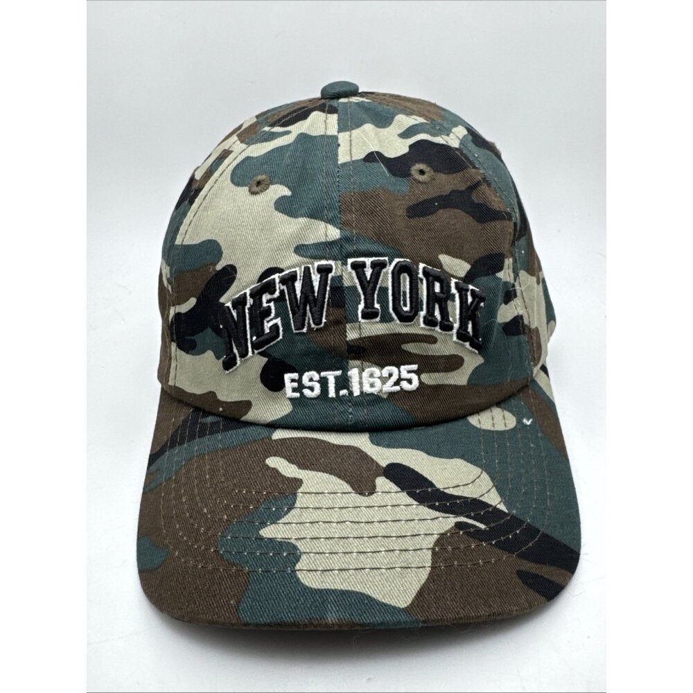 NEW YORK 3D Cap HAT EMBROIDERED Camo Strapback
